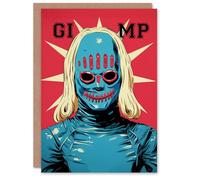 Artery8 Birthday Greeting Card Funny Leather Weird GIMP Mask For Him Her
