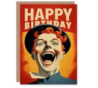Artery8 Birthday Greeting Card Vintage Advert Happy Ginger For Him Her