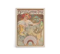 Artery8 Biscuits Kitchen Vintage French Ad Canvas Wall Art Print Mucha | Size: W18" x H24" Artery8 Multicolor W18" x H24"