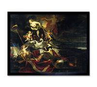 Artery8 Bisschop Allegory Dutch Raid The Medway 1667 Art Print Framed Poster Wall Decor 12x16 inch