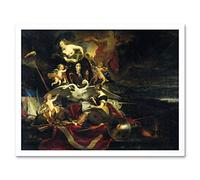 Artery8 Bisschop Allegory Dutch Raid The Medway 1667 Art Print Framed Poster Wall Decor 12x16 inch