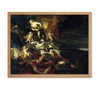 Artery8 Bisschop Allegory Dutch Raid The Medway 1667 Art Print Framed Poster Wall Decor 12x16 inch