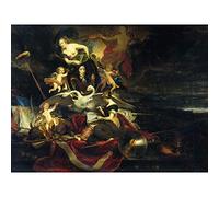 Artery8 Bisschop Allegory Dutch Raid The Medway 1667 Large XL Wall Art Canvas Print