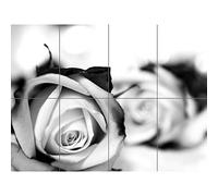 Artery8 Black And White Roses Romance XL Giant Panel Poster (8 Sections)