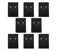 Artery8 Black Cat Eyes Art Cards Pack of 8 Any Occasion Gothic Notecard A6 | Size: 8 pack Artery8 Black 8 pack