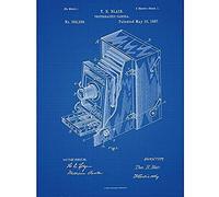 Artery8 Blair Photographic Camera Vintage 1887 Patent Plan Unframed Wall Art Print Poster Home Decor Premium