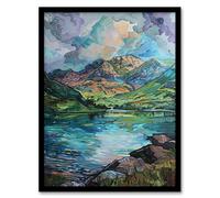 Artery8 Blea Tarn Valley Lake District England Painting Living Room Art Print Framed Poster Wall Decor 12x16 inch