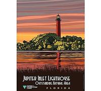 Artery8 BLM Jupiter Inlet Lighthouse Natural Area Florida Unframed Wall Art Print Poster Home Decor Premium