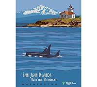 Artery8 BLM San Juan Islands National Monument Washington Large Wall Art Poster Print Thick Paper 18X24 Inch
