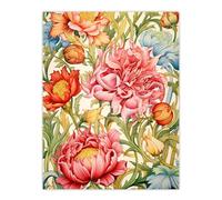 Artery8 Blooming Marvelous Floral Pattern Flower Illustration William Morris Style Unframed Wall Art Print Poster Home Decor Premium