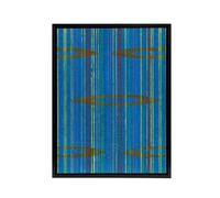 Artery8 Blue Abstract Geometric Pattern Framed Canvas Wall Art Print Korin | Size: W24" x H32" Artery8 Blue W24" x H32"