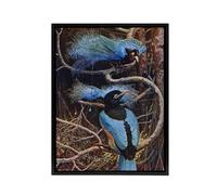 Artery8 Blue Bird of Paradise Sir Henry Johnston Framed Canvas Wall Art in Brown | Size: W12" x H16" Artery8 Brown W12" x H16"