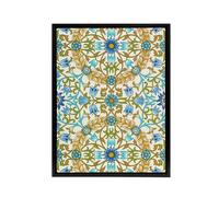 Artery8 Blue Floral Vine Pattern W. Morris Black Framed Canvas Wall Art | Size: W24" x H32" Artery8 Blue W24" x H32"