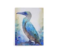 Artery8 Blue Footed Booby Bird Collage Canvas Wall Art Print | Size: W18" x H24" Artery8 Blue W18" x H24"