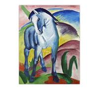 Artery8 Blue Horse I Expressionist Large Wall Art Poster Print 18X24 Inch Artwork By Franz Marc : Vivid Horse Composition Perfect For Living Room Or Study Evoking Motion Grace And Bold Creativity