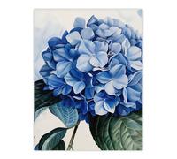 Artery8 Blue Hydrangea Modernist Painting Floral Calm Wall Art Print | Size: W24" x H32" Artery8 Blue W24" x H32"