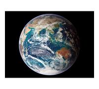 Artery8 Blue Marble Earth Eastern Hemisphere Photograph Large Wall Art Poster Print Thick Paper 18X24 Inch