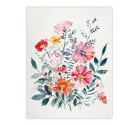 Artery8 Boho Spring Flower Bouquet Pastel Watercolour Living Room Large Wall Art Poster Print Thick Paper 18X24 Inch
