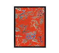 Artery8 Bold Abstract Floral Pattern Framed Canvas Wall Art Print Shin Bijutsukai in Red | Size: W12" x H16" Artery8 Red W12" x H16"