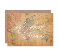 Artery8 Bon Voyage Graphic Adventure Forever Map Goodbye Card Artery8 Multicolor
