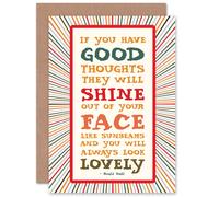 Artery8 Book Quote Good Thoughts for Him or Her for All Occasions Greeting Card Artery8 Multicolor