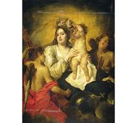 Artery8 Bosschaert Apotheosis The Virgin Premium Wall Art Canvas Print 18X24 Inch
