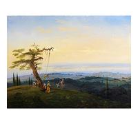 Artery8 Bossoli Evening Pleasures Gates Constantinople Premium Wall Art Canvas Print 18X24 Inch