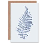 Artery8 Botanics Cobalt Fern Alpestre Greetings Card in Blue Artery8 Blue