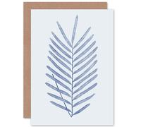 Artery8 Botanics Cobalt Fern Diversifolium Greetings Card in Blue Artery8 Blue