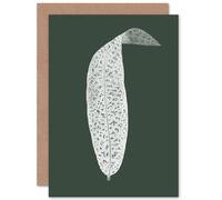 Artery8 Botanics Hunter Green Leaf Greetings Card in Dark Green Artery8 Dark Green