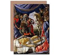 Artery8 Botticelli La Scoperta Del Cadavere Fine Art Greeting Card Plus Envelope Blank Inside