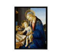 Artery8 Botticelli The Virgin & Child Framed Canvas Wall Art Print in Blue | Size: W12" x H16" Artery8 Blue W12" x H16"