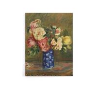 Artery8 Bouquet of Roses Renoir Vintage Canvas Wall Art in Brown | Size: W24" x H32" Artery8 Brown W24" x H32"