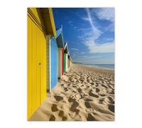 Artery8 Bournemouth Beach Huts Photo Summer England Living Room Large Wall Art Poster Print Thick Paper 18X24 Inch