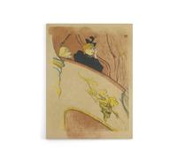 Artery8 Box Sit with Gilded Mask Sketch Canvas Wall Art Print Lautrec in Beige | Size: W12" x H16" Artery8 Beige W12" x H16"