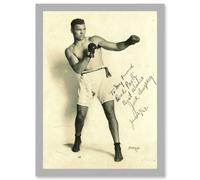 Artery8 Boxer Manassa Mauler Jack Dempsey Autographed Studio Photo Heavyweight Champion World Artwork Framed Wall Art Print A4 in Light Grey Artery8 Light Grey