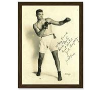 Artery8 Boxer Manassa Mauler Jack Dempsey Autographed Studio Photo Heavyweight Champion World Artwork Framed A3 Wall Art Print