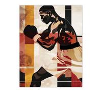 Artery8 Boxer Pop Art Portrait Fighter Boxing Design Wall Art Print | Size: W12" x H16" Artery8 Multicolor W12" x H16"