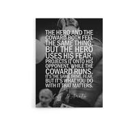 Artery8 Boxing Manager Cus D'Amato Sport Quote Canvas Wall Art Print in Grey | Size: W18" x H24" Artery8 Grey W18" x H24"