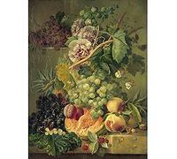 Artery8 Brandt Still Life With Flowers And Fruits Painting Art Print Canvas Premium Wall Decor Poster Mural