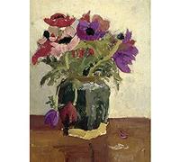 Artery8 Breitner Ginger Pot With Anemones Painting Unframed Wall Art Print Poster Home Decor Premium