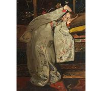 Artery8 Breitner Girl In A White Kimono Painting Large Wall Art Poster Print Thick Paper 18X24 Inch