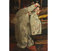 Artery8 Breitner Girl In A White Kimono Painting Unframed Wall Art Print Poster Home Decor Premium