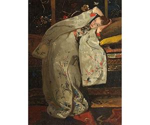 Artery8 Breitner Girl In A White Kimono Painting Unframed Wall Art Print Poster Home Decor Premium