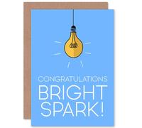 Artery8 Bright Spark Greetings Card in Blue Artery8 Blue