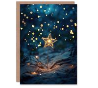 Artery8 Greeting Card Bright Star Sparkler on Sand Magical Dreamy For Her Woman Birthday Card
