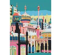 Artery8 Brighton Royal Pavilion Multicoloured Architecture Extra Large XL Wall Art Poster Print