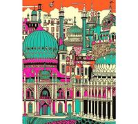 Artery8 Brighton Royal Pavilion Palace Vibrant Detailed Extra Large XL Wall Art Poster Print