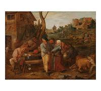 Artery8 Brouwer Peasant Brawl Large Wall Art Poster Print Thick Paper 18X24 Inch