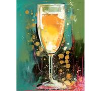 Artery8 Bubbly Champagne Sparling Wine Glass Celebration Extra Large XL Wall Art Poster Print